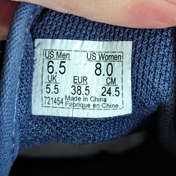 NIB Vans Sentry Old Skool Sneaker Waxed Canvas Navy Forest Women Size 8 - Picture 8 of 8